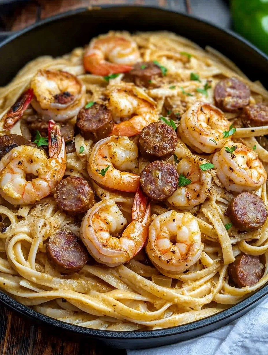 Cajun Shrimp and Sausage Pasta