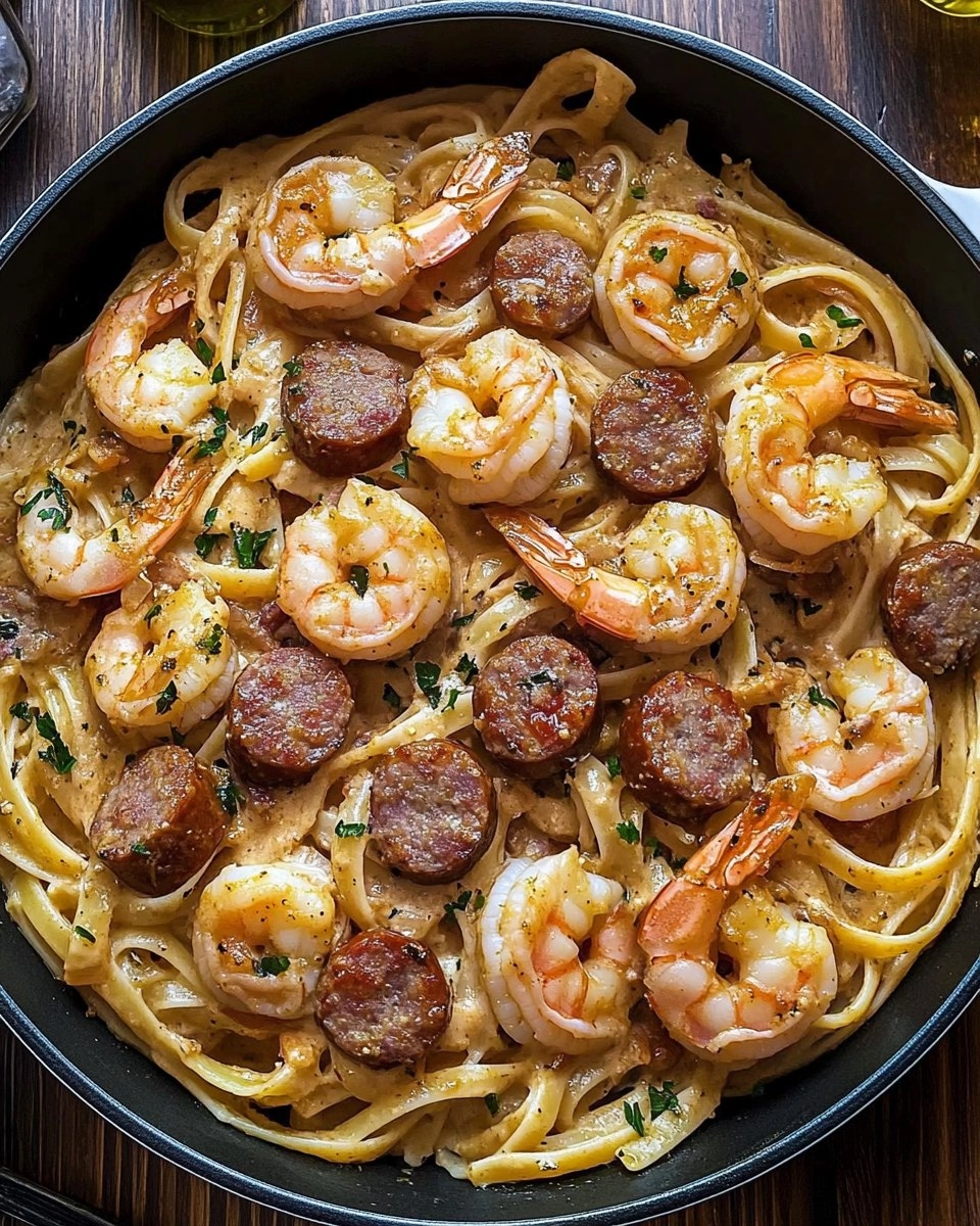 Cajun Shrimp and Sausage Pasta