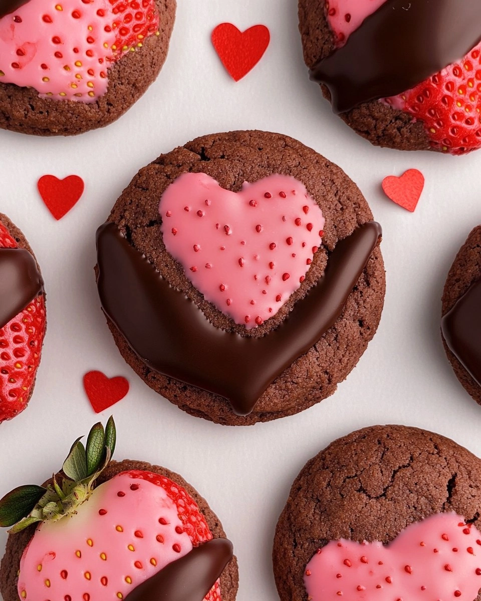 Chocolate Covered Strawberry Cookies Perfect For Your Sweetheart