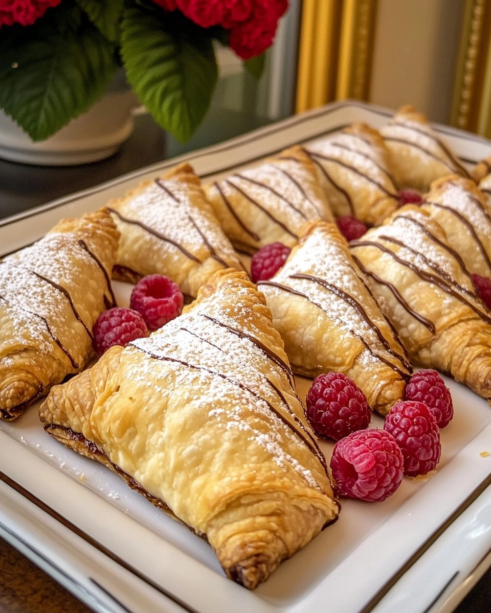 Chocolate Raspberry Cheesecake Turnovers