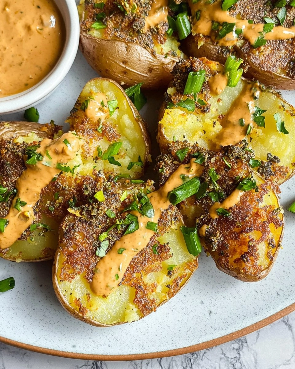 Crispy Smashed Potatoes with Garlic & Za'atar