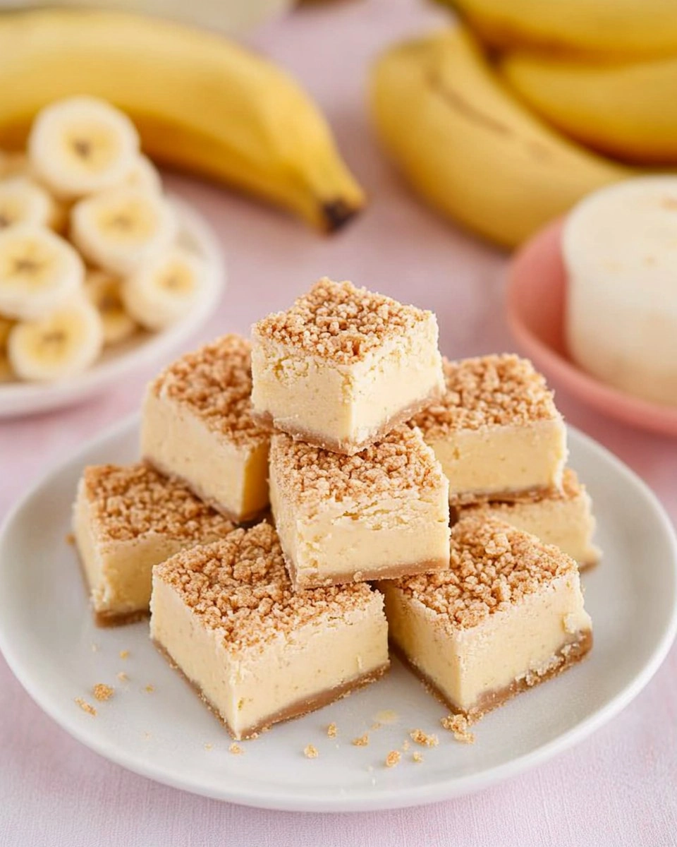 Easy Banana Pudding Fudge Squares with a Nilla Wafer Crunch