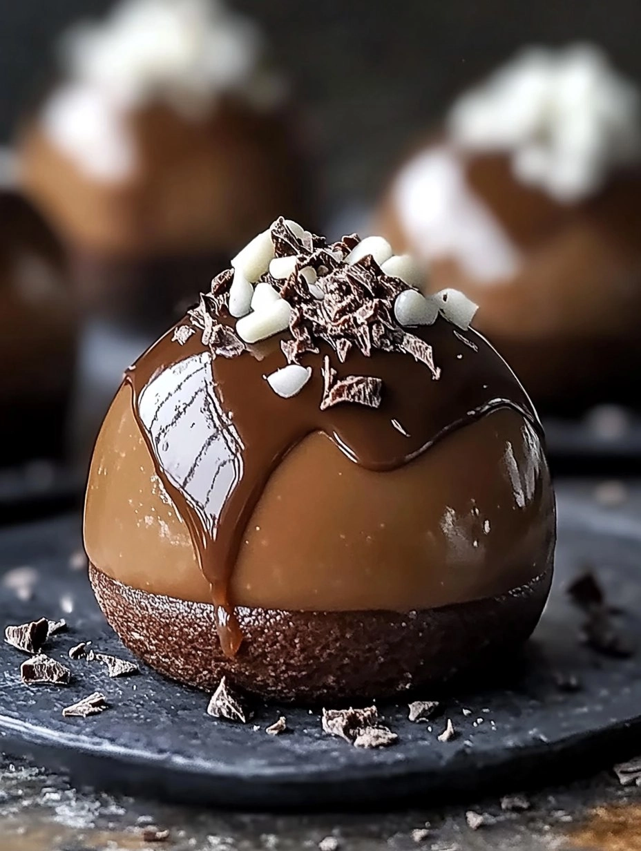 Easy Caramel Chocolate Mousse Domes