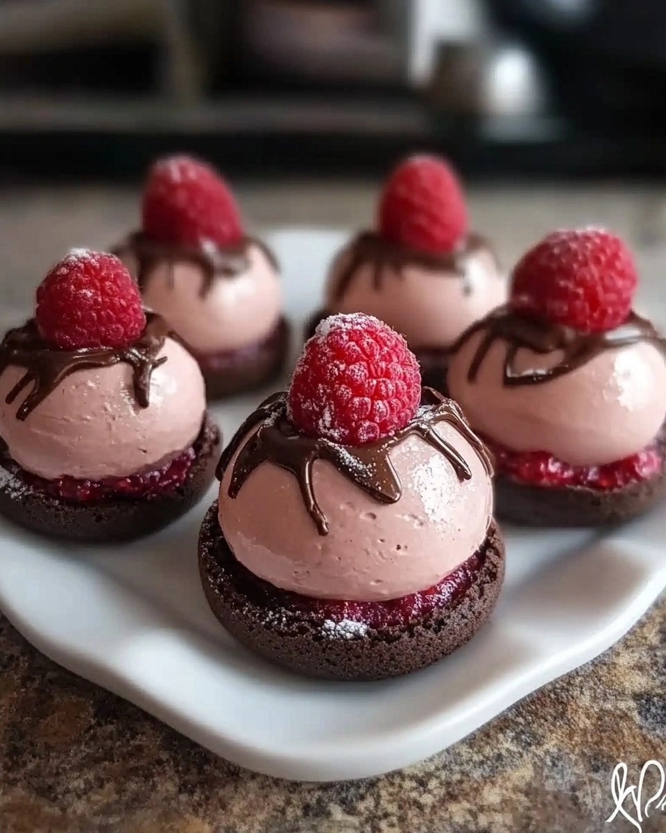 Easy Chocolate Raspberry Mousse Domes