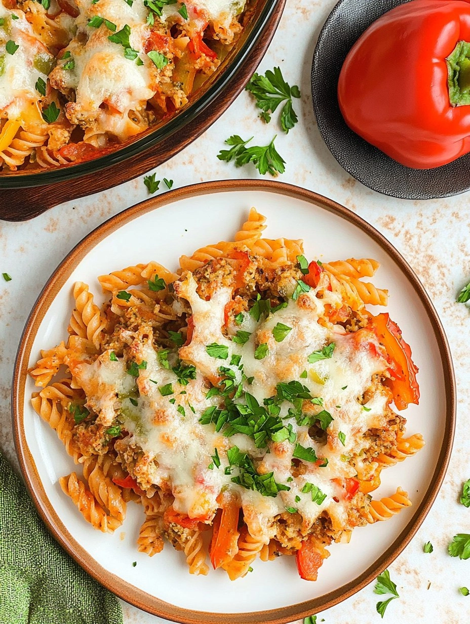 Easy Stuffed Pepper Pasta Bake 146 Easy Stuffed Pepper Pasta Bake