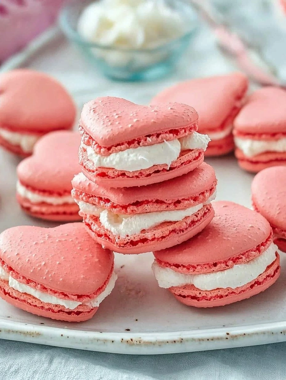 Galentine’s Brunch Foods : Heart-Shaped Macarons