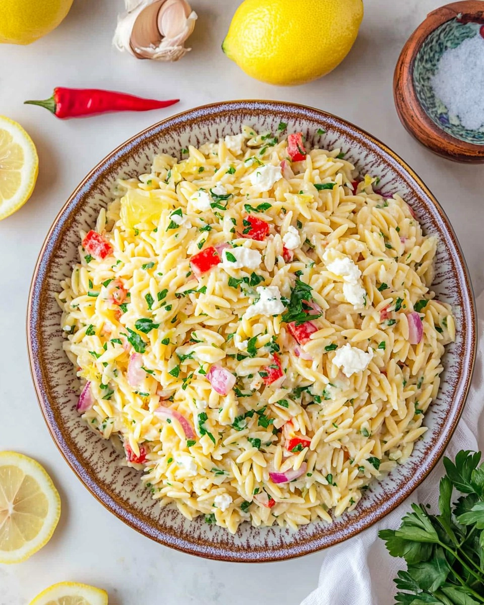 Healthy Easy Orzo Lemon Salad