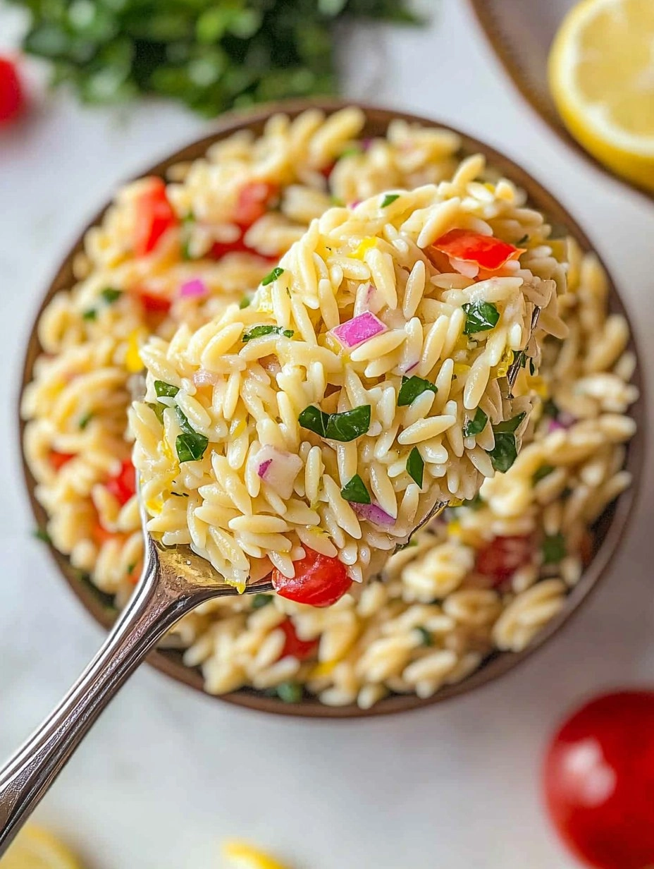 Healthy Easy Orzo Lemon Salad