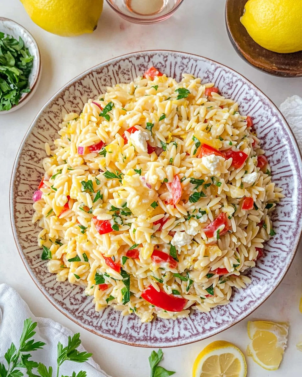 Healthy Easy Orzo Lemon Salad