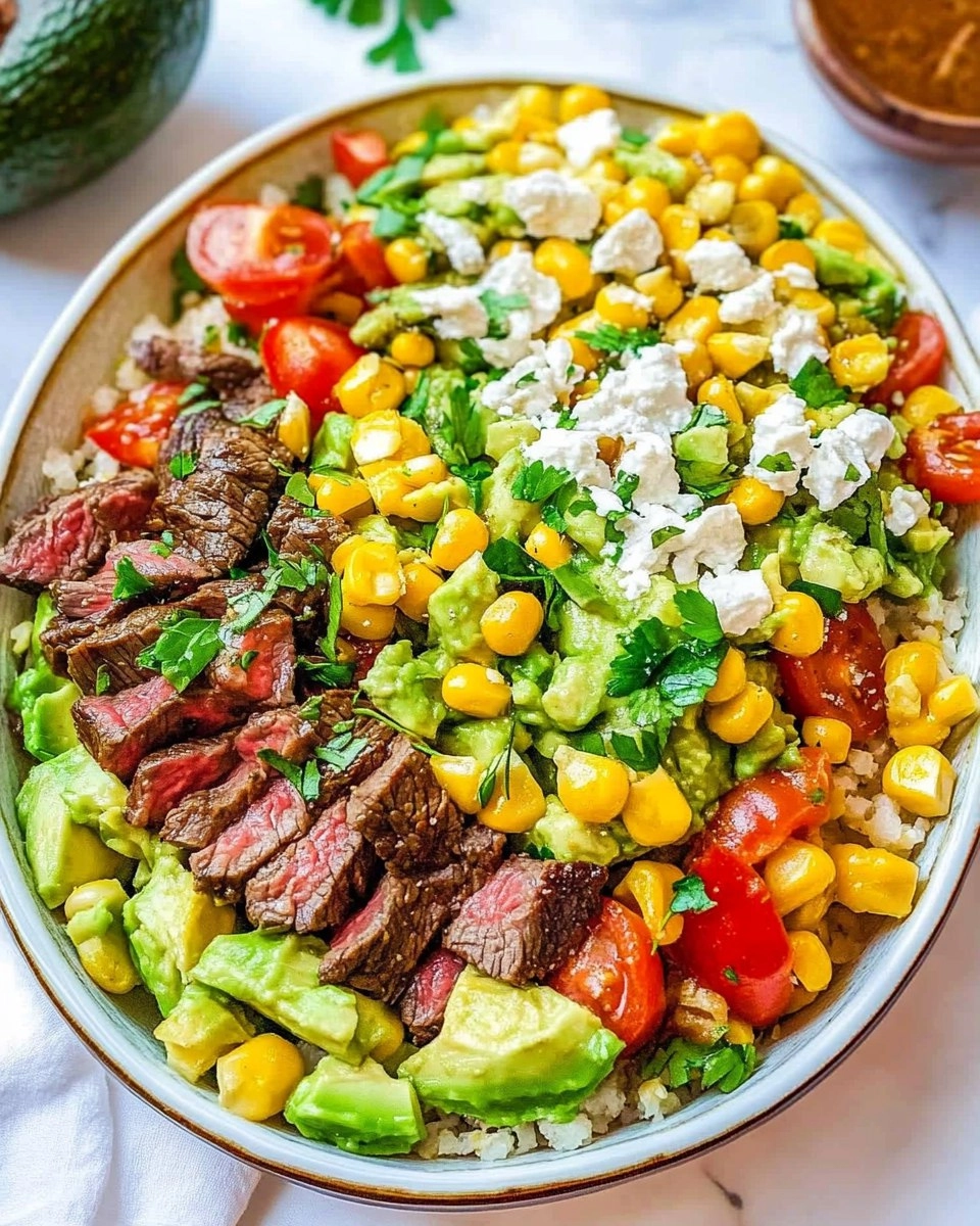 Healthy Steak Avocado Corn Bowl