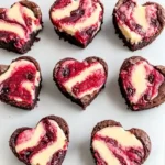 Heart-Shaped-Brownies-with-Raspberry-Swirl-and-Cheesecake-Topping-Recipe