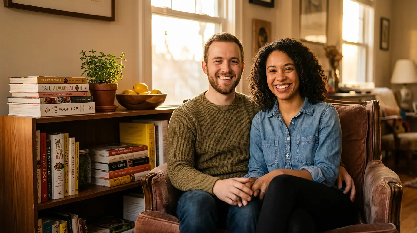 Emma and Ben, the creators of Emma Hearth Recipes