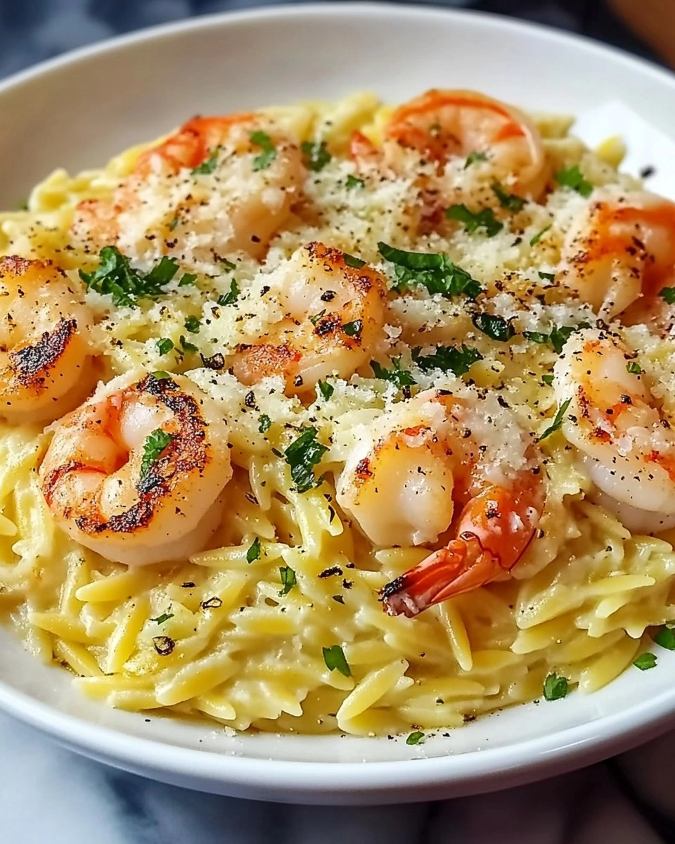 Parmesan Orzo with Shrimp