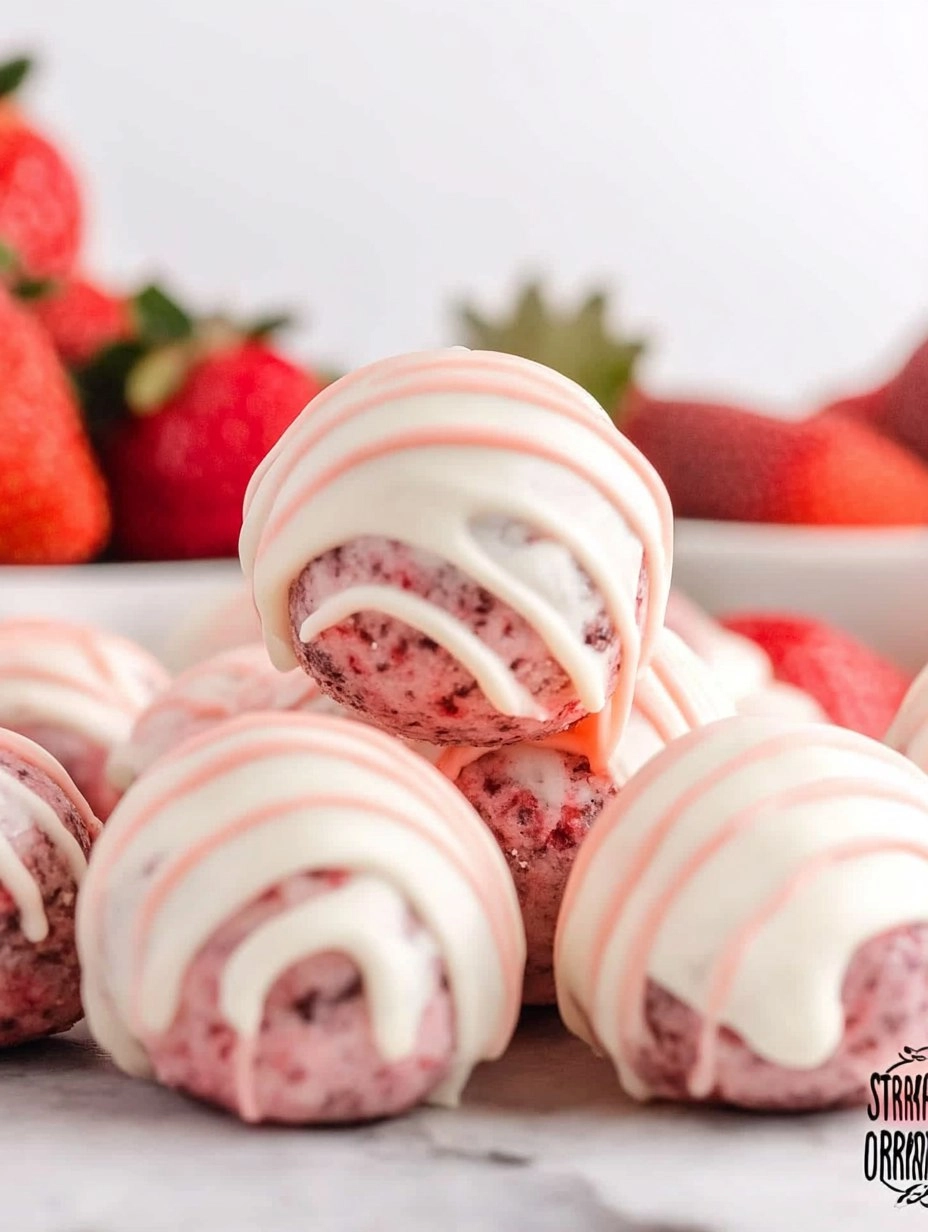STRAWBERRY SHORTCAKE OREO BALLS