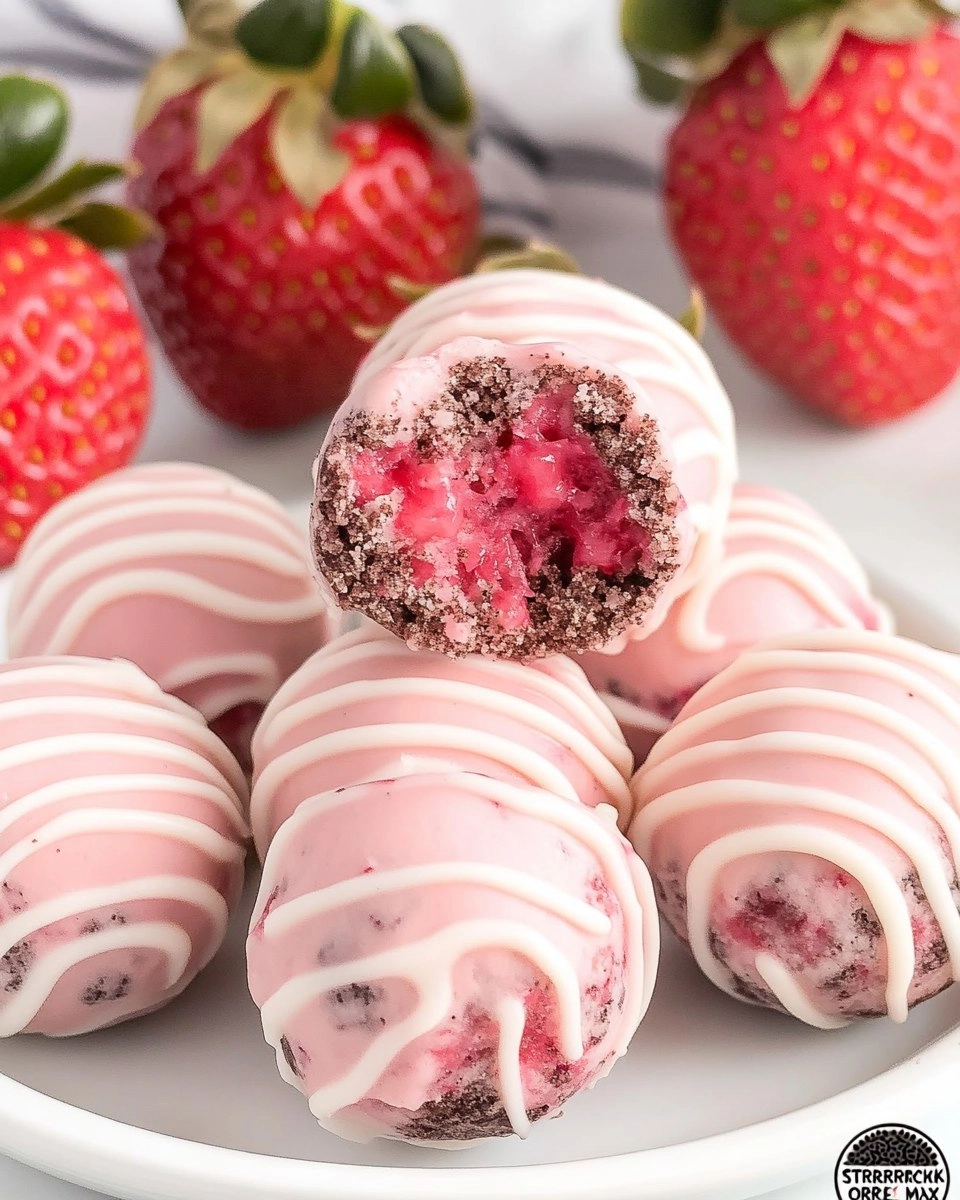 STRAWBERRY SHORTCAKE OREO BALLS