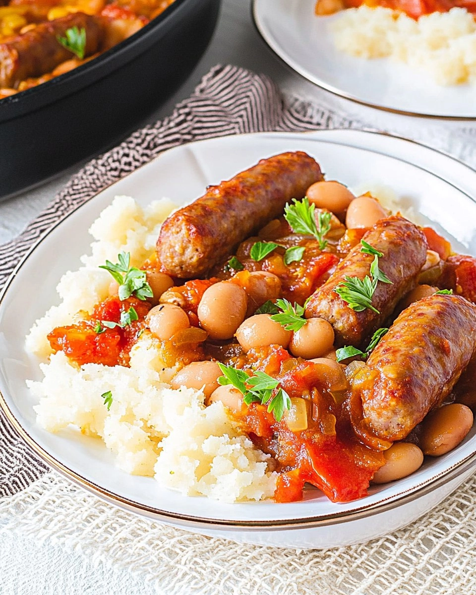 Sausage, Butter Bean & Tomato Tray Bake
