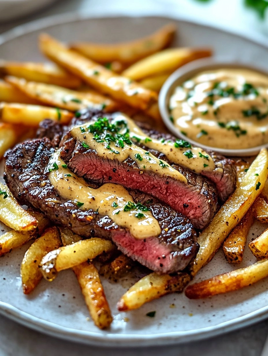 Steak Frites with Honey Dijon Aioli 