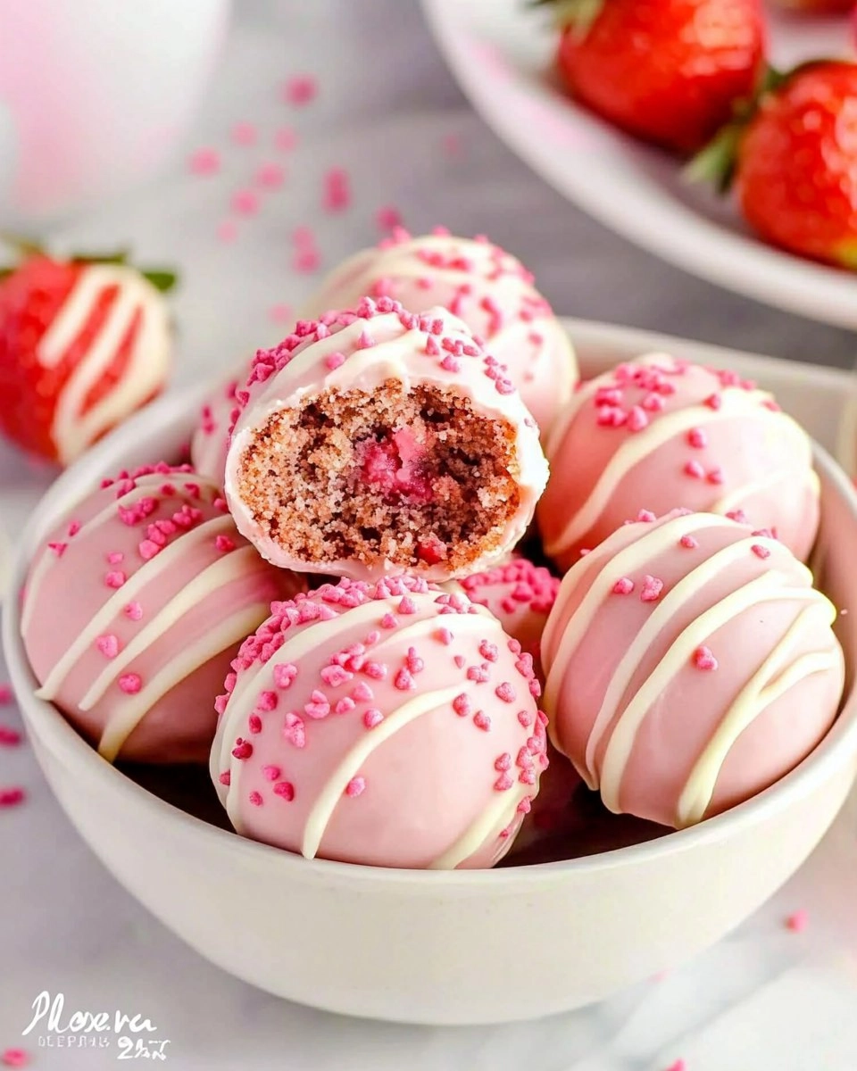 Strawberry Cake Truffles
