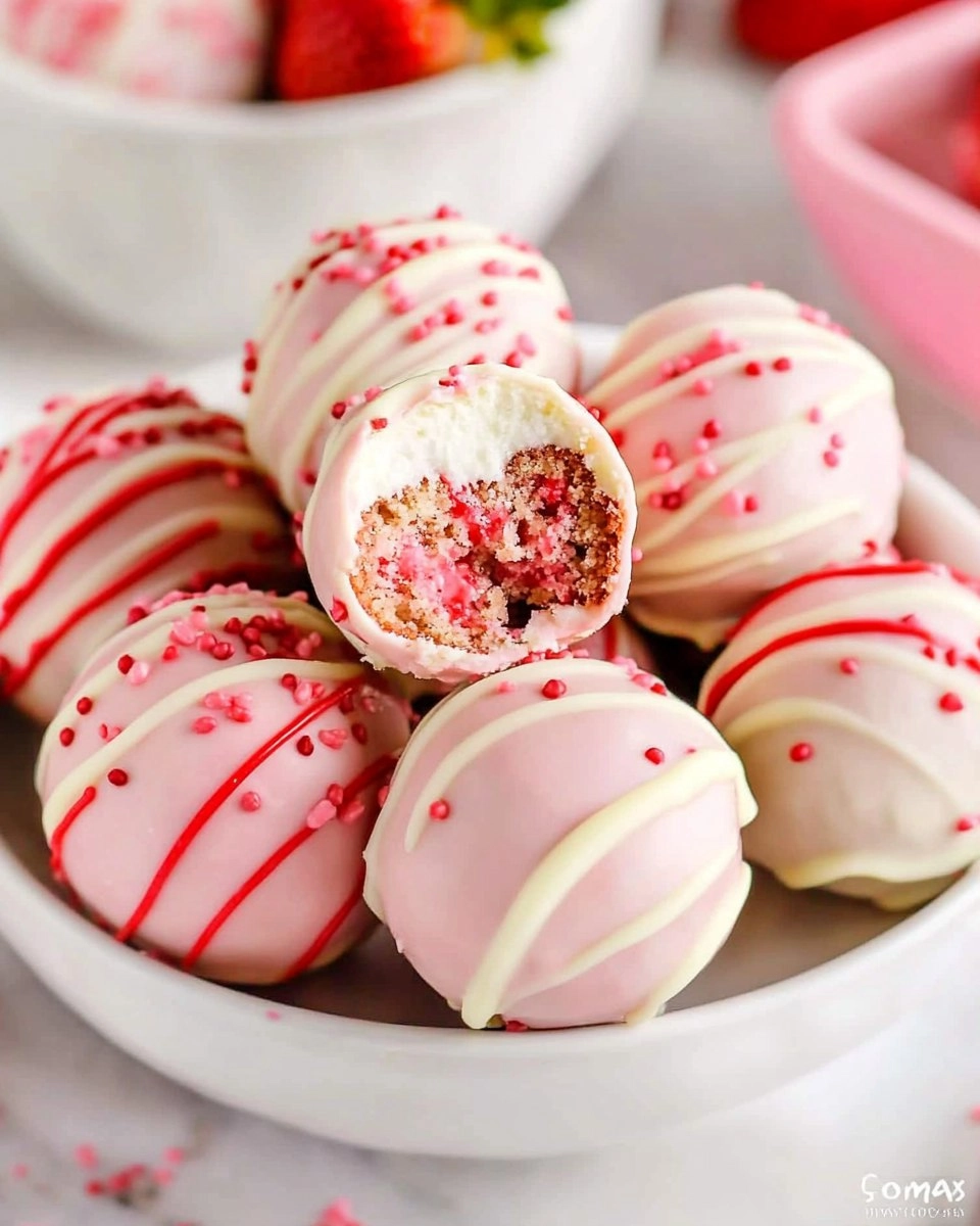 Strawberry Cake Truffles