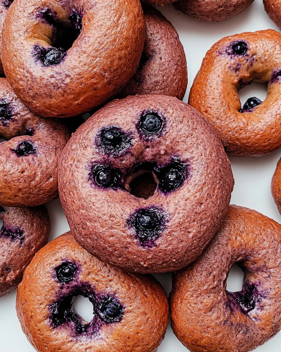 Valentine Homemade Blueberry Bagels (Real Flavor)