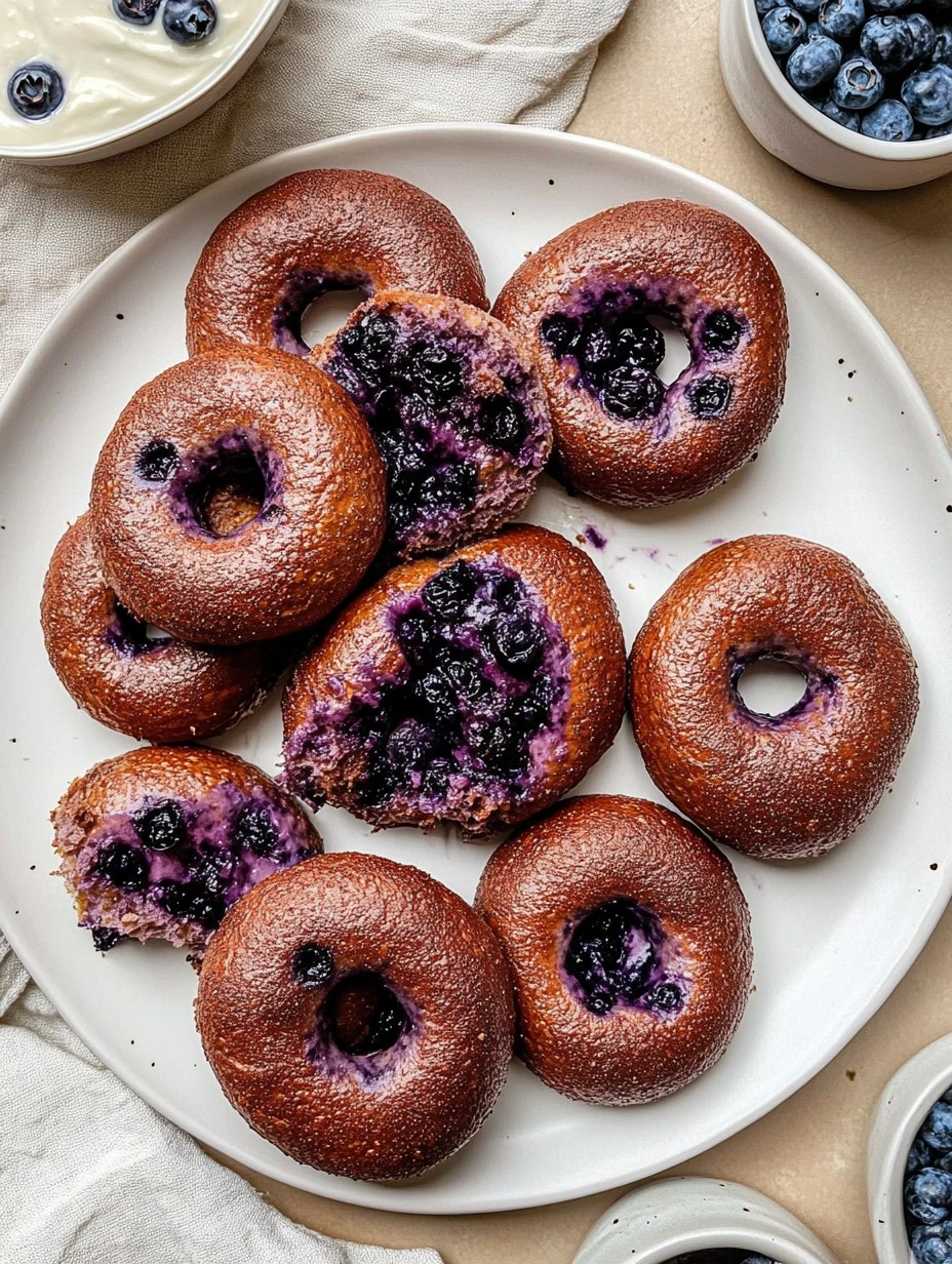 Valentine Homemade Blueberry Bagels (Real Flavor)