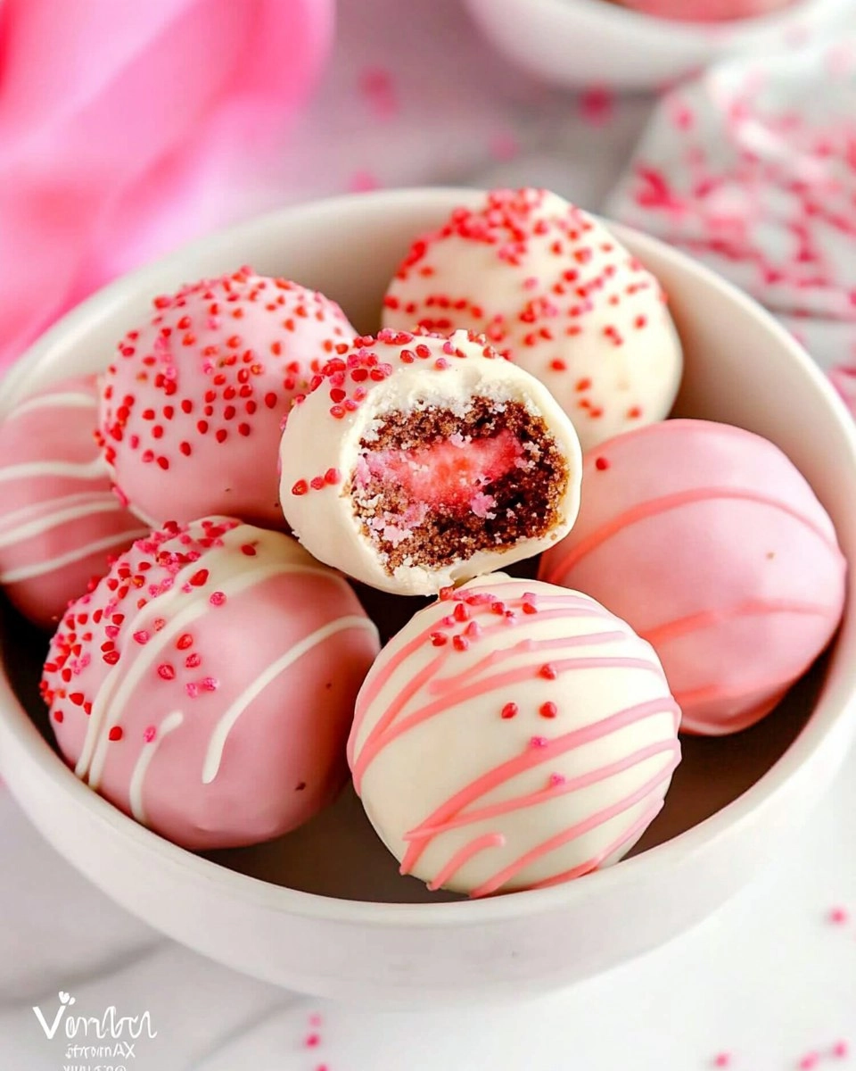 Valentine Strawberry Cake Truffles 102 Valentine Strawberry Cake Truffles