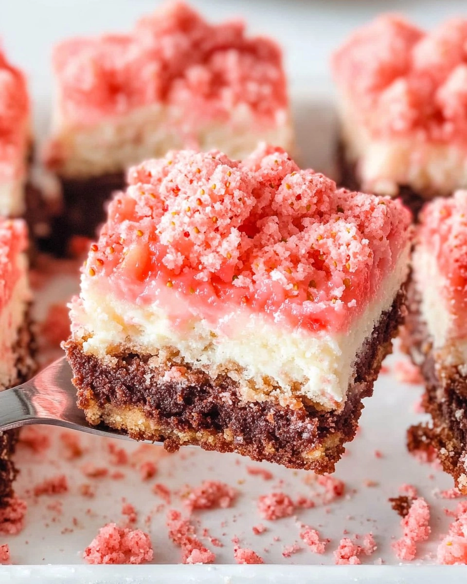 Valentine Strawberry Shortcake Brownies