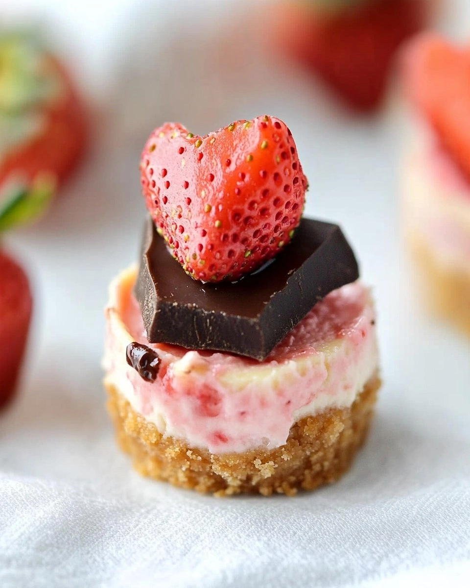 Valentine’s Day Chocolate Strawberry Mini Cheesecakes