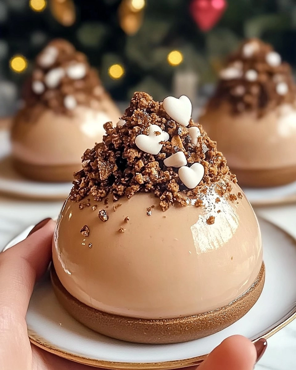 Valentine’s Day Decadent Gingerbread Latte Mousse Domes