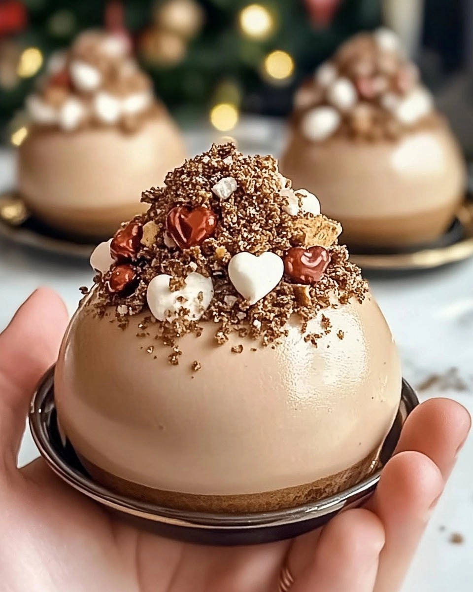 Valentine’s Day Decadent Gingerbread Latte Mousse Domes