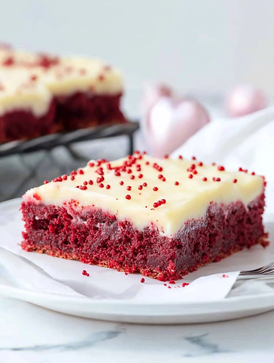 Valentine's Day Red Velvet Cookie Bars