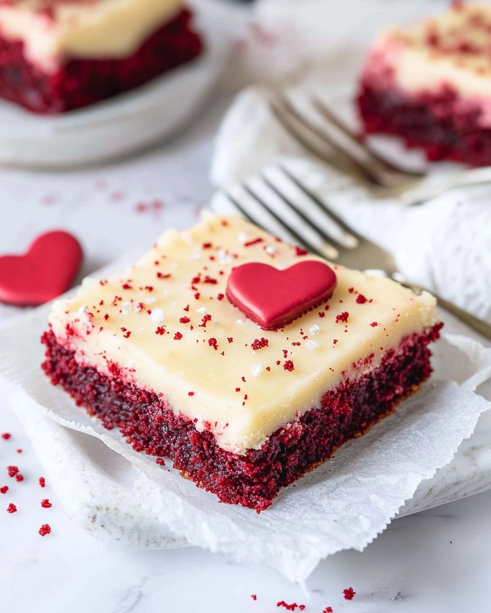 Valentine's Day Red Velvet Cookie Bars