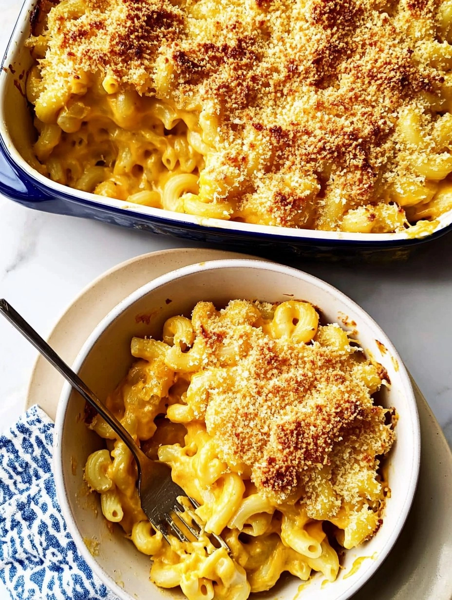 Cheesy Baked Butternut Squash Mac and Cheese