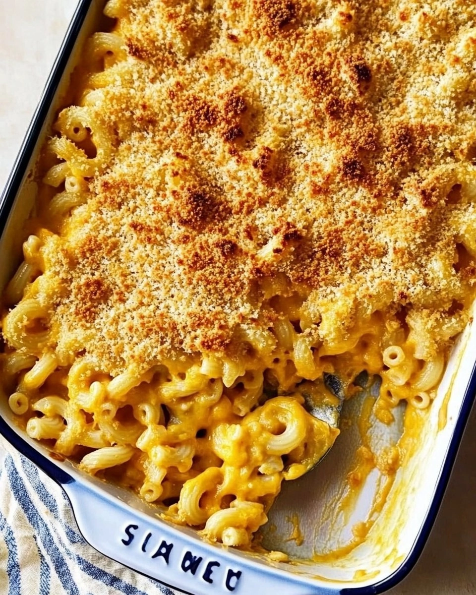 Cheesy Baked Butternut Squash Mac and Cheese