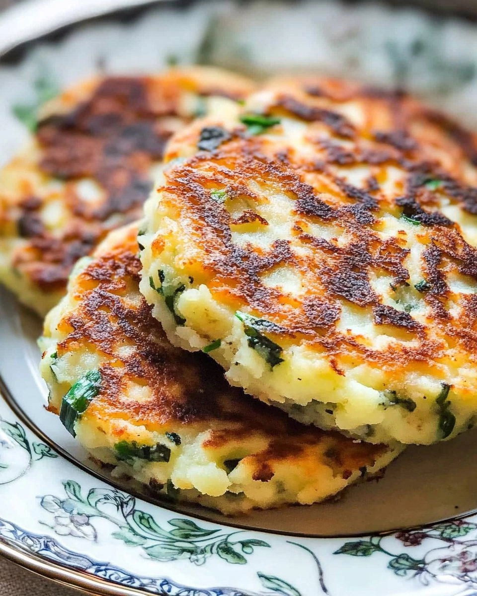 Cheesy Colcannon Potato Cakes with Scallions