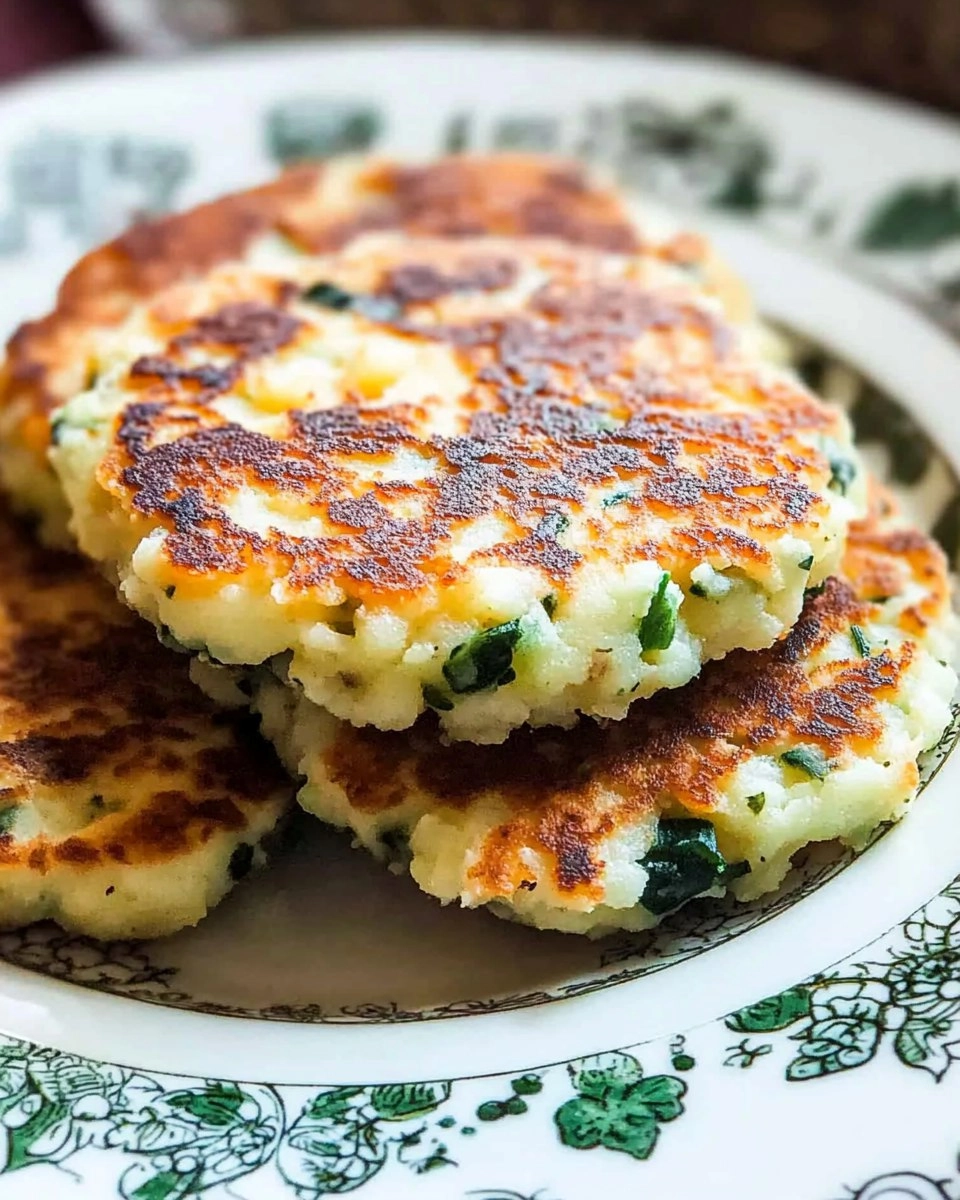 Cheesy Colcannon Potato Cakes with Scallions