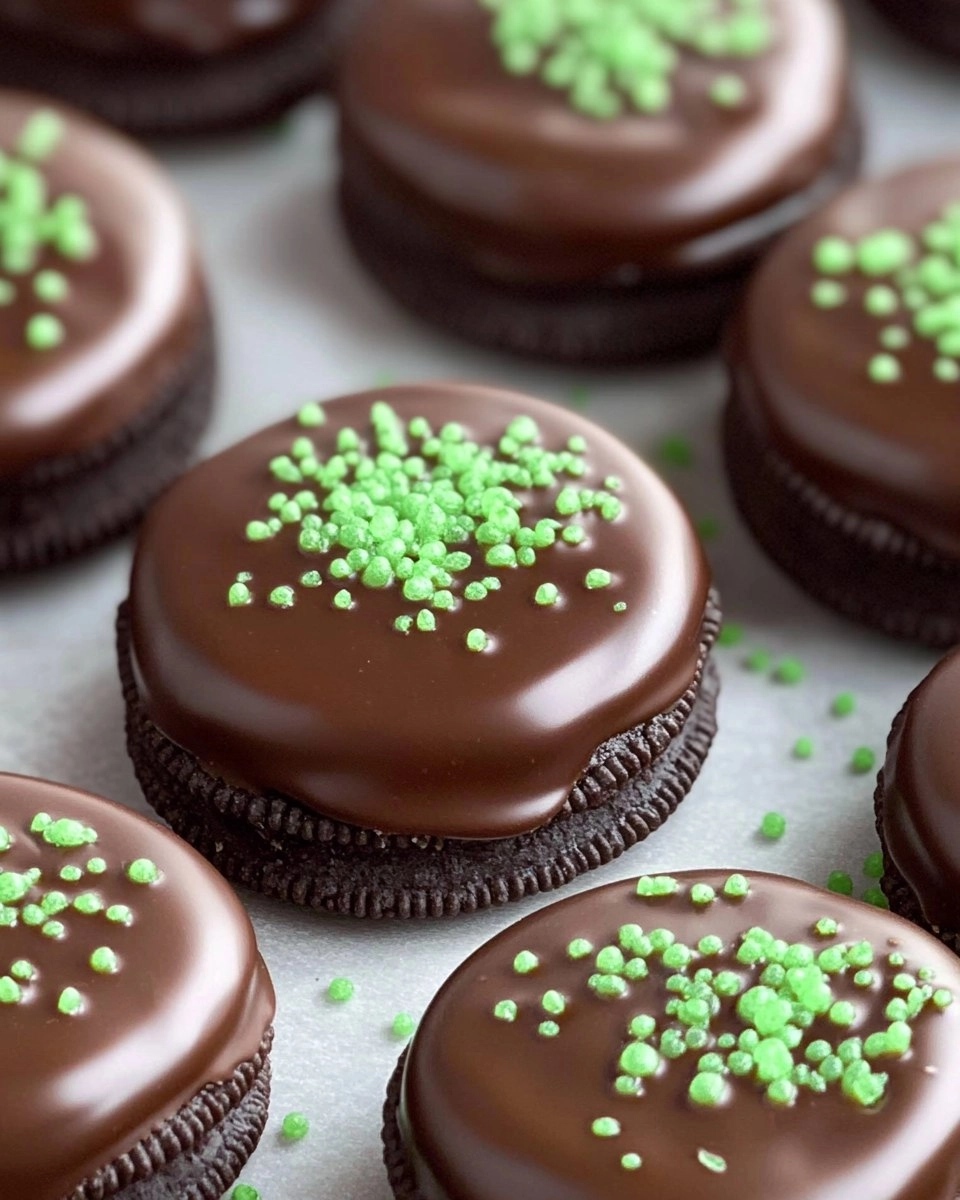 Chocolate Covered Mint Oreos