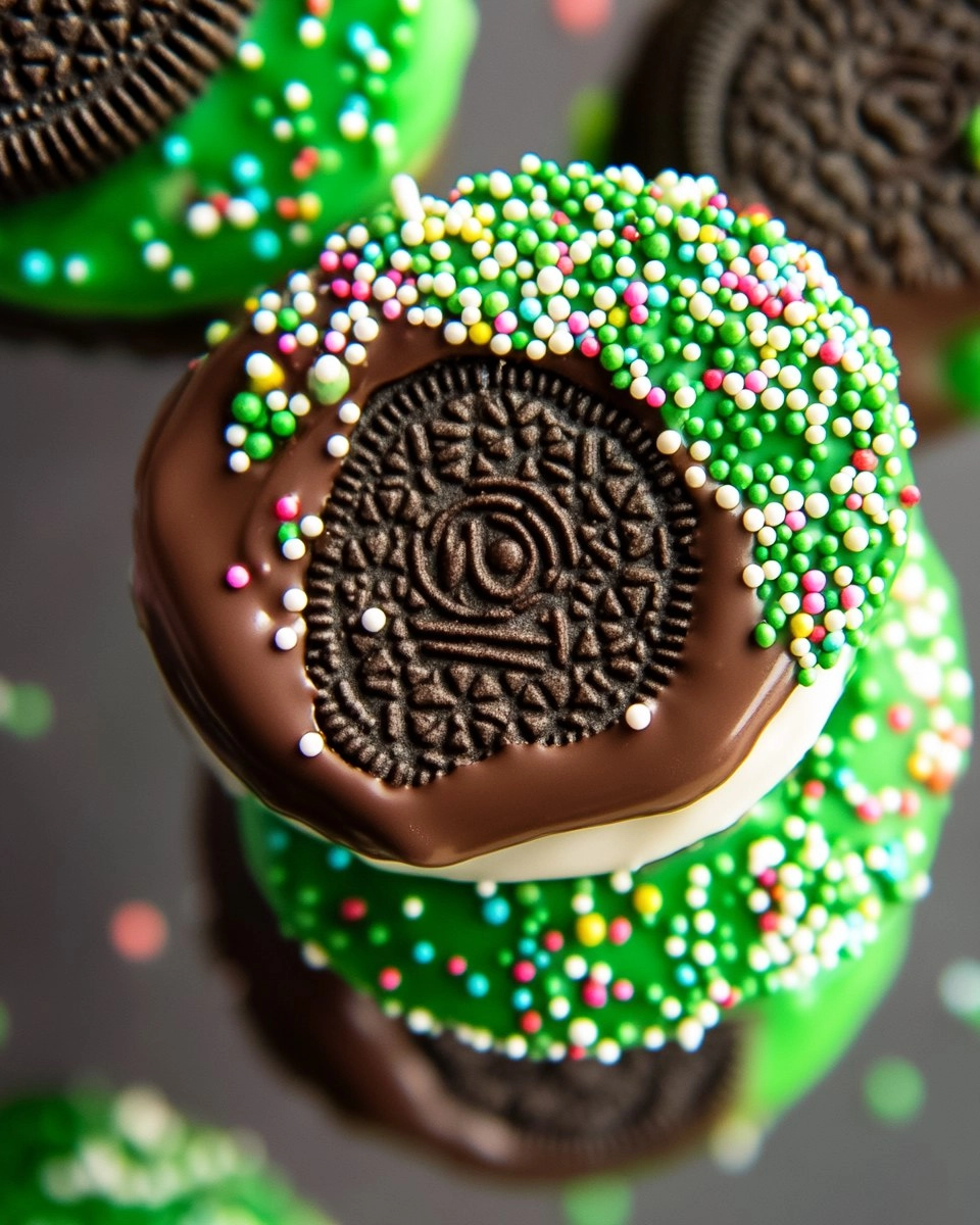 Chocolate Dipped Oreos with Sprinkles