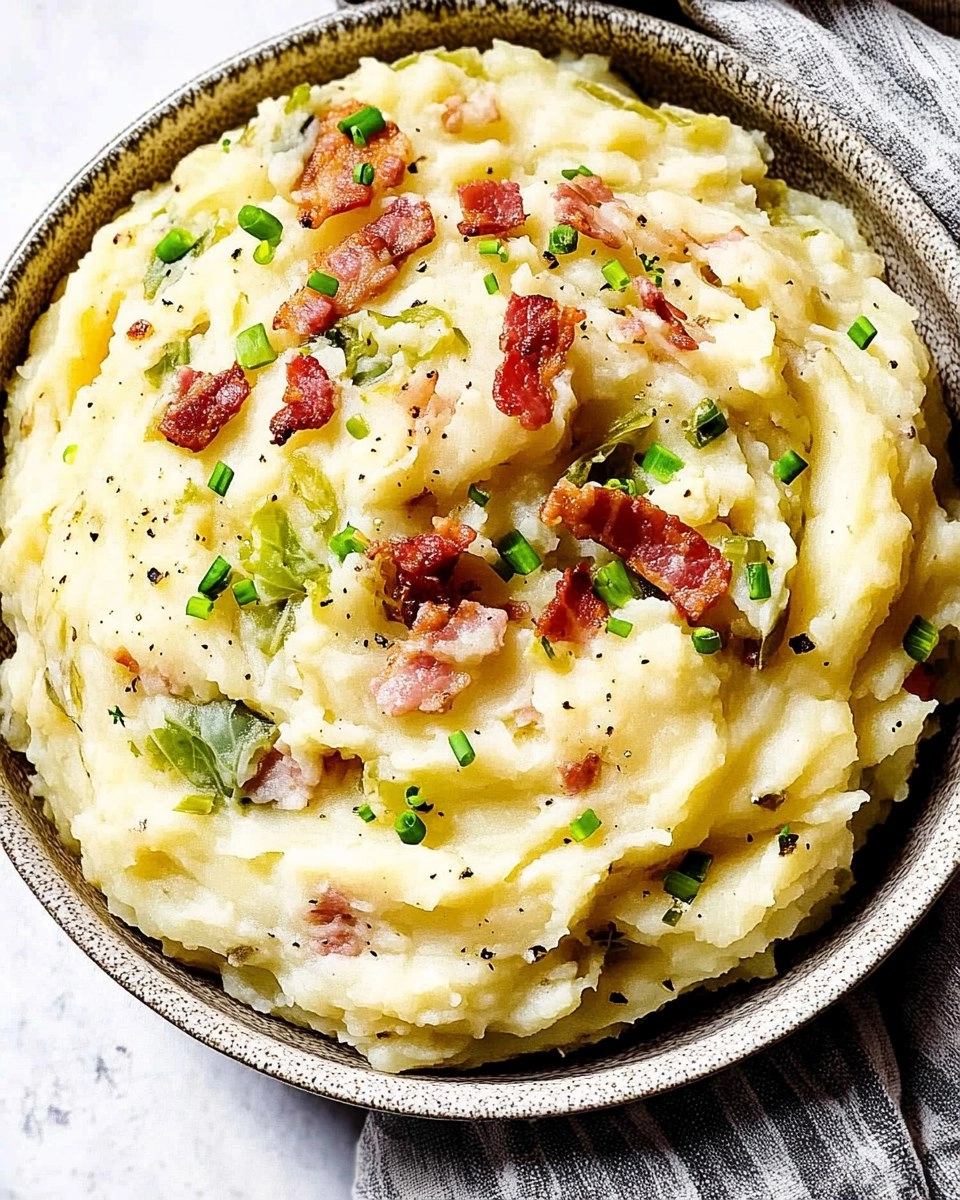 Colcannon | Irish Mashed Potatoes with Cabbage and Bacon