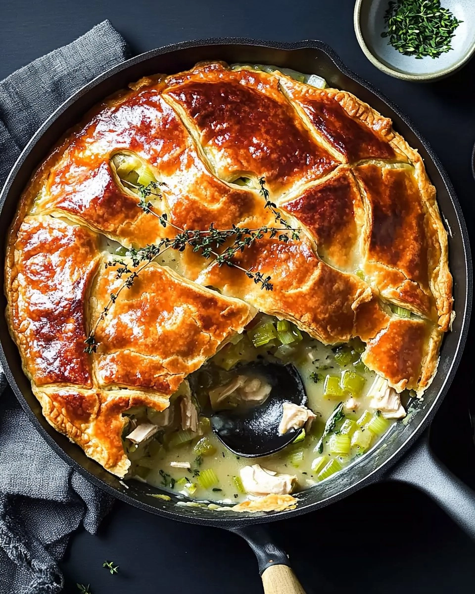 Cozy Chicken Pot Pie with Leeks & Thyme (Skillet Version)