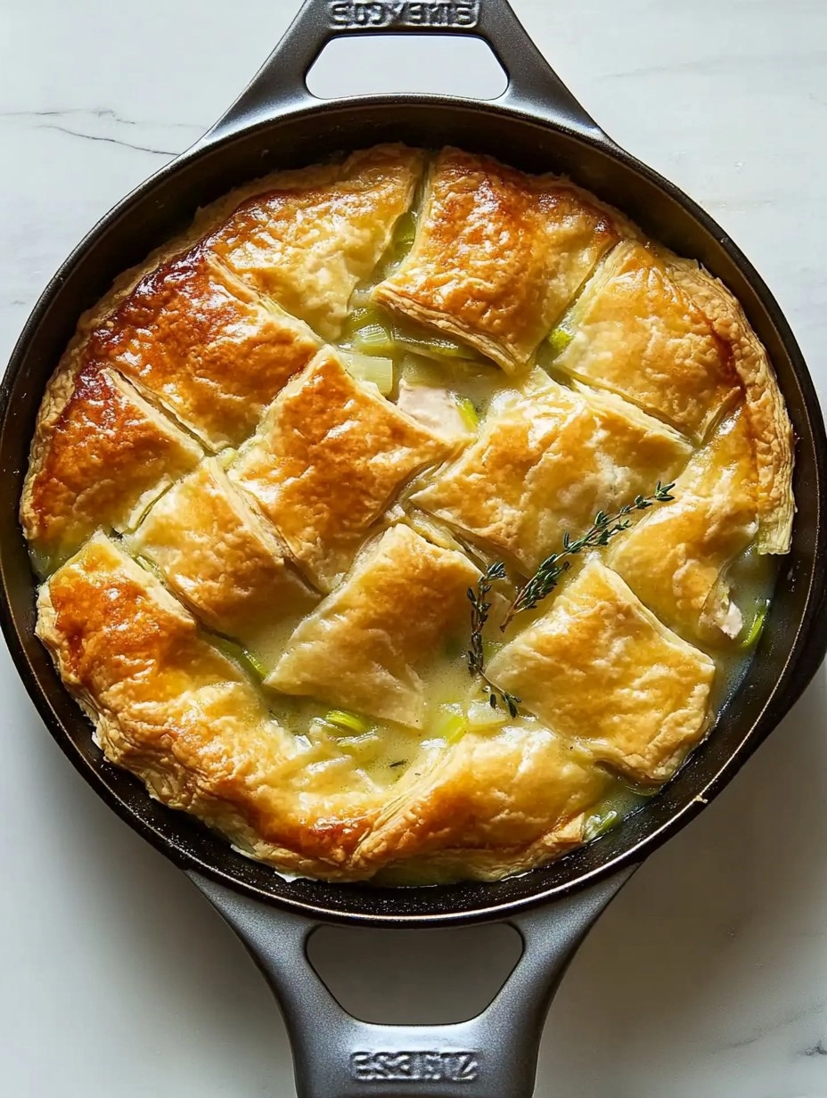 Cozy Chicken Pot Pie with Leeks & Thyme (Skillet Version)