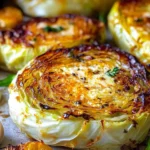 Crispy-Roasted-Parmesan-Cabbage-Steaks-with-Garlic-Herb-Butter-Recipe