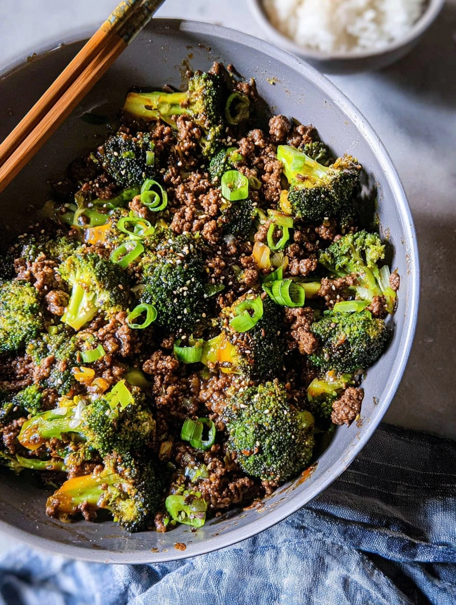 Easy Ground Beef and Broccoli
