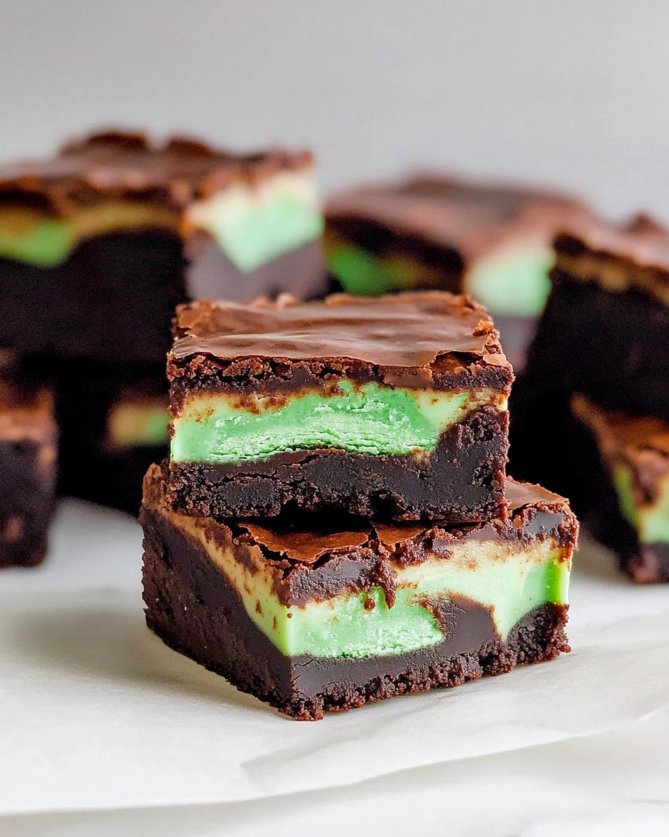Mint Chocolate Brownies | Easy St Patrick's Day Fudgy Brownies