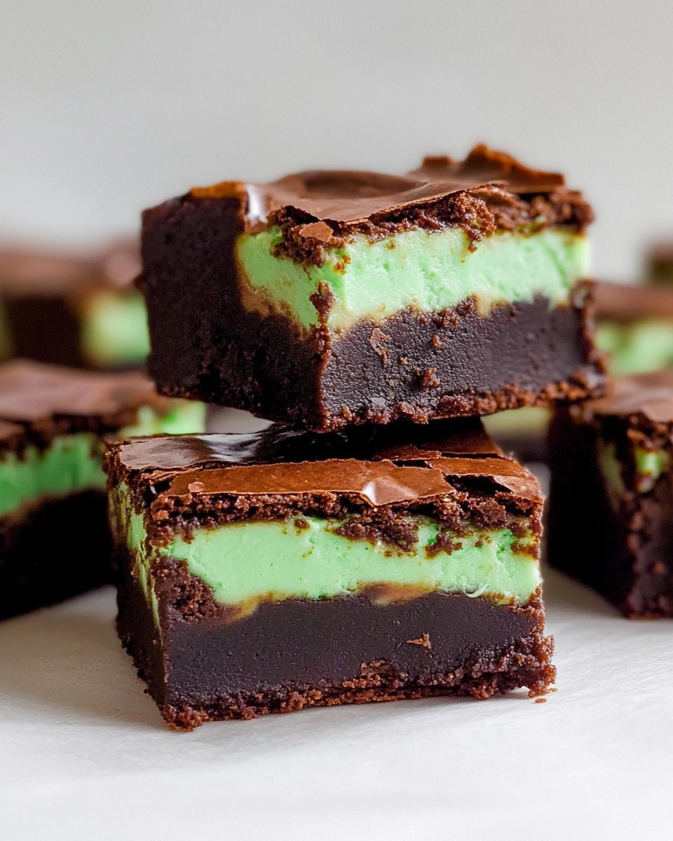 Mint Chocolate Brownies | Easy St Patrick's Day Fudgy Brownies