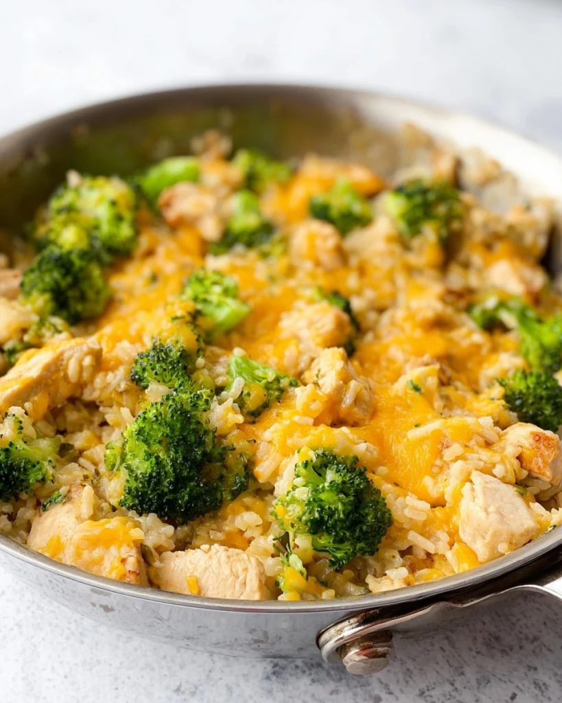 One-Pan-Cheesy-Chicken-Broccoli-and-Rice-Recipe