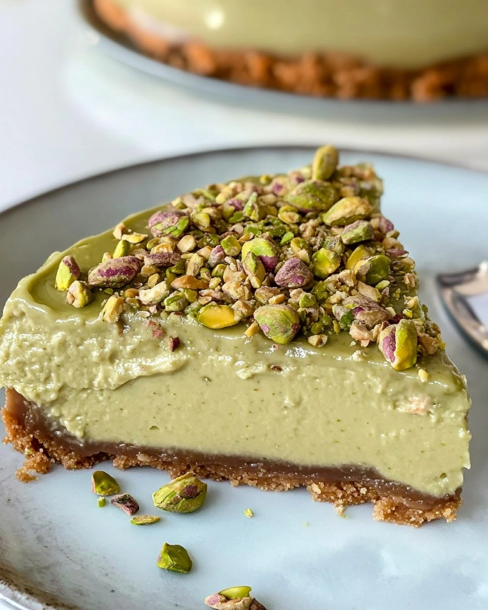 Pistachio Cheesecake | Easy No-Bake Green Dessert