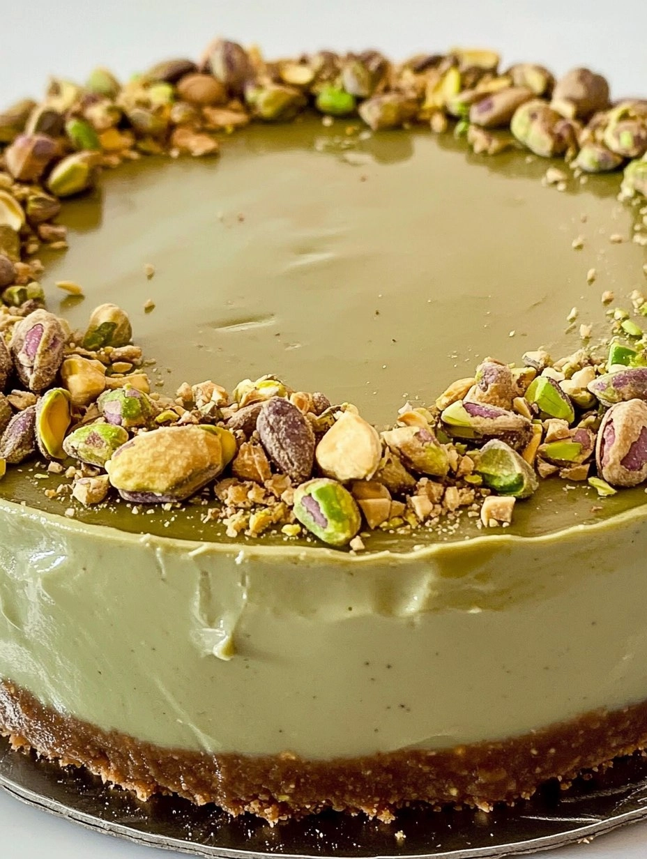 Pistachio Cheesecake | Easy No-Bake Green Dessert
