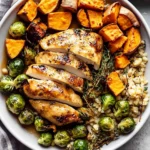 Sheet-Pan-Maple-Dijon-Chicken-with-Brussels-Sprouts-Sweet-Potatoes-Recipe