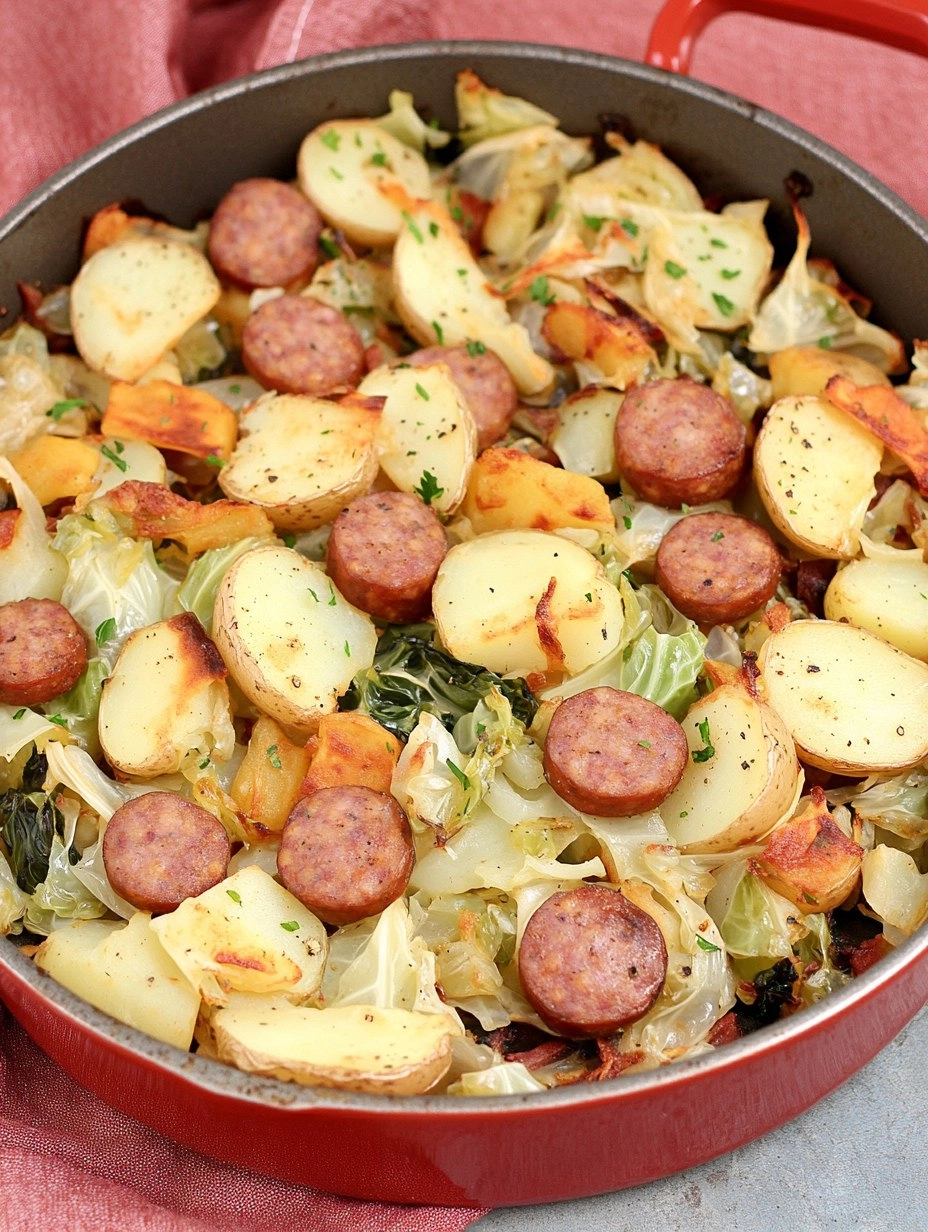 Sheet-Pan Sausage, Cabbage & Potatoes (Easy Weeknight Dinner) 71 Sheet-Pan Sausage, Cabbage & Potatoes (Easy Weeknight Dinner)